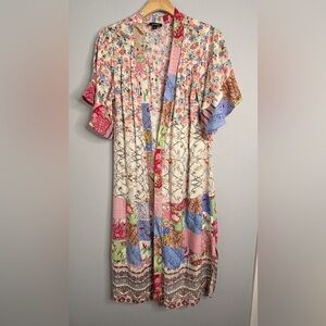 Patchwork Floral Maxi Dress in Multicolor